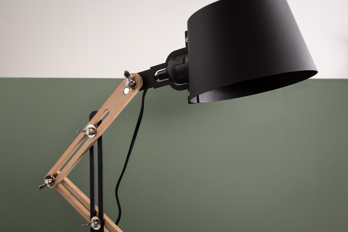 Lmpara de mesa moderna metal negro BILLY