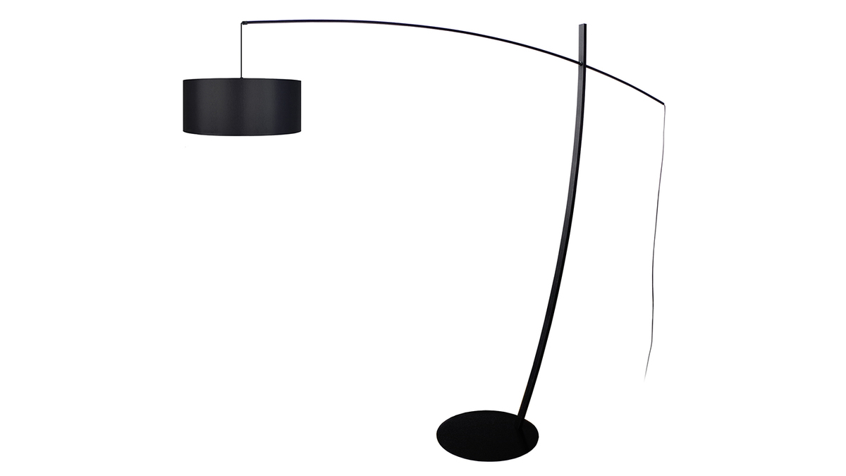 Lámpara de pie arco diseño acero negra ESCAPE