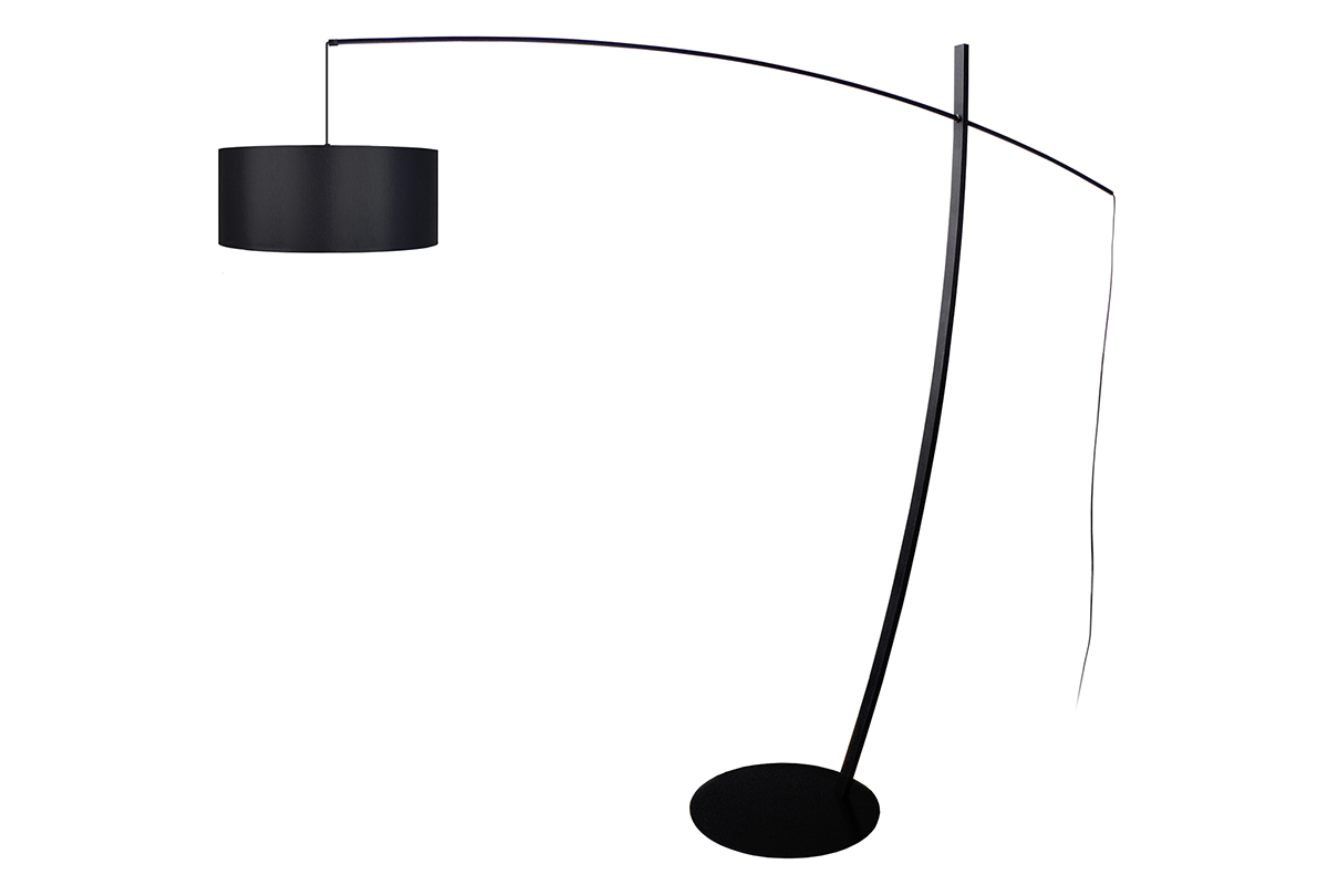 Lmpara de pie arco diseo acero negra ESCAPE