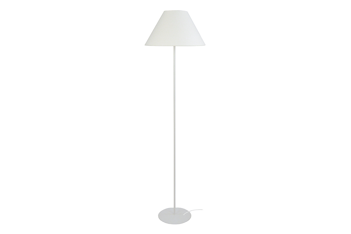 Lmpara de pie diseo acero blanco CONEO