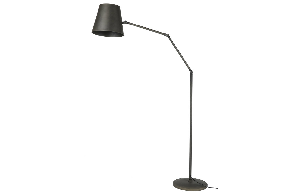Lmpara de pie industrial en metal gris antracita BUCKET