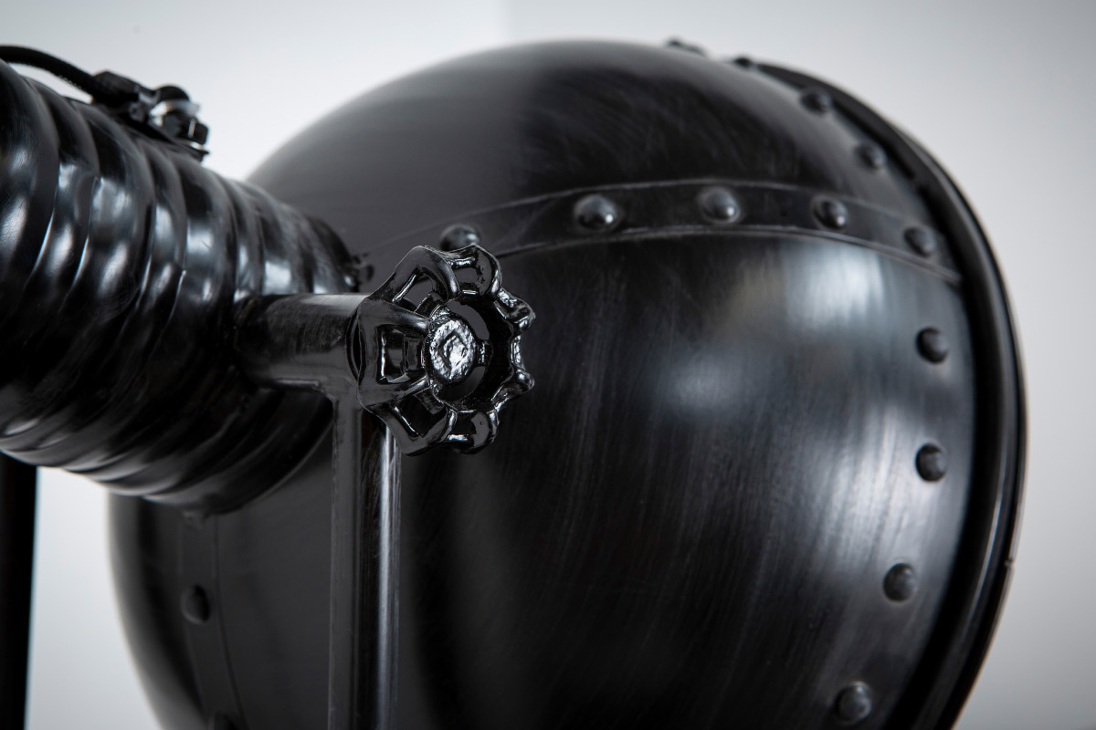 Lmpara de pie metal negro industrial FACTORY