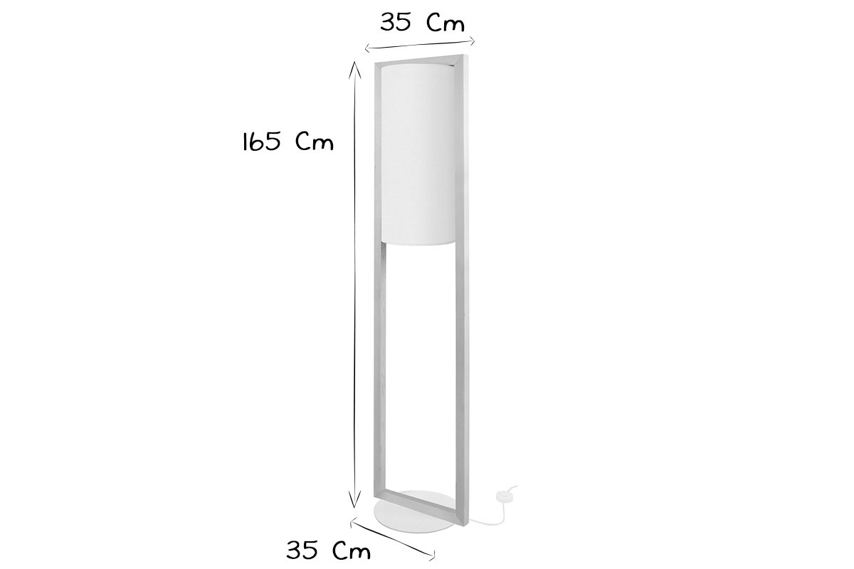 Lmpara de pie moderna en madera A165 cm HATHA