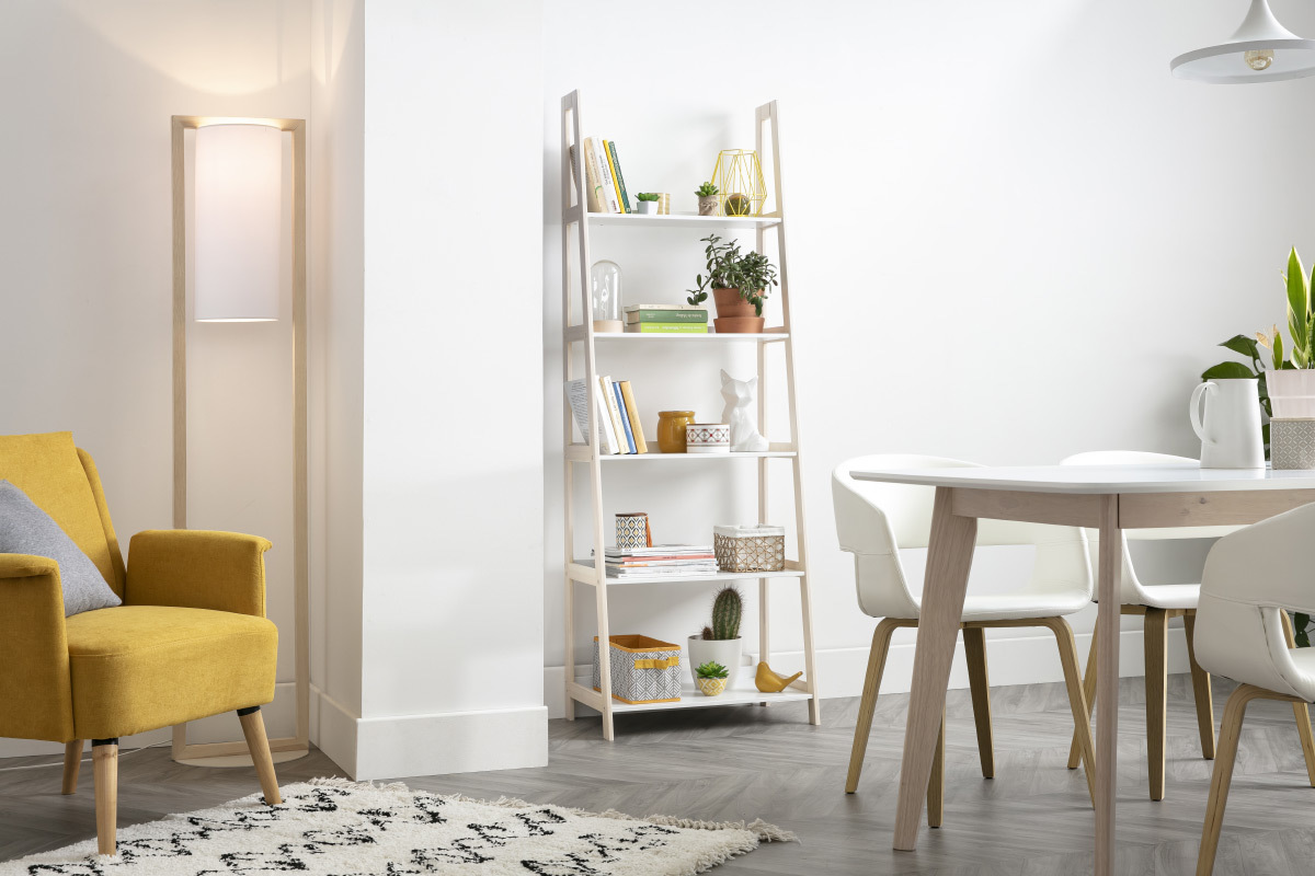 Lmpara de pie moderna en madera A165 cm HATHA