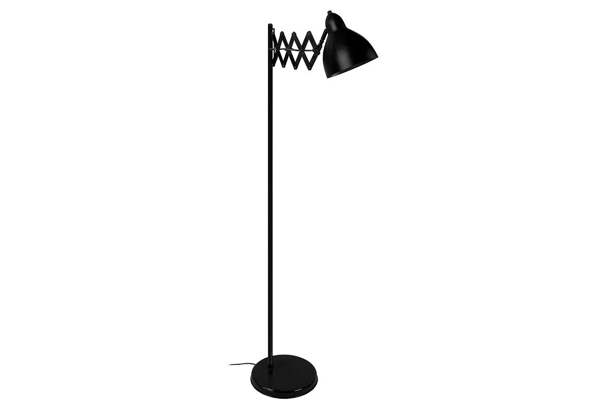 Lmpara de pie moderna extensible acero negra ACCORDEON