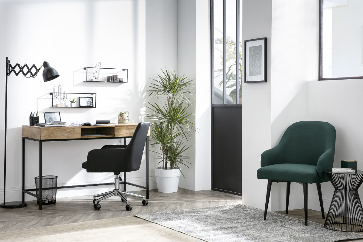 Lmpara de pie moderna extensible acero negra ACCORDEON