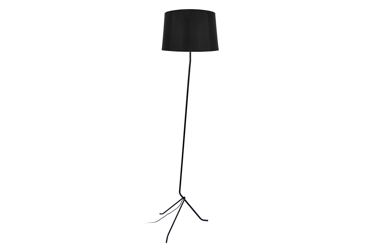 Lmpara de pie trpode acero negra DANDY