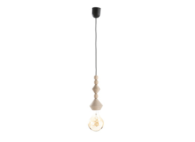 Lámpara de techo con cuentas de madera maciza AKOYA - Lámpara de techo con cuentas de madera maciza AKOYA