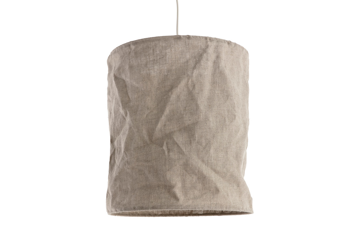 Lmpara de techo con pantalla de lino suave 35cm dim. beige HAO