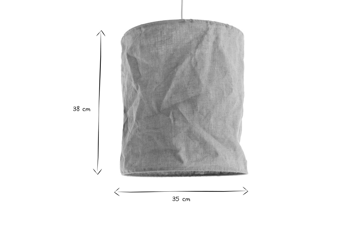 Lmpara de techo con pantalla de lino suave 35cm dim. beige HAO