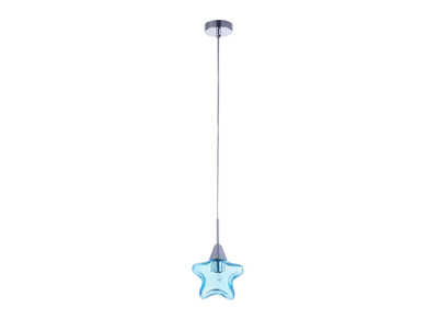 Lámpara de techo cristal estrella azul infantil AMY - Lámpara de techo cristal estrella azul infantil AMY