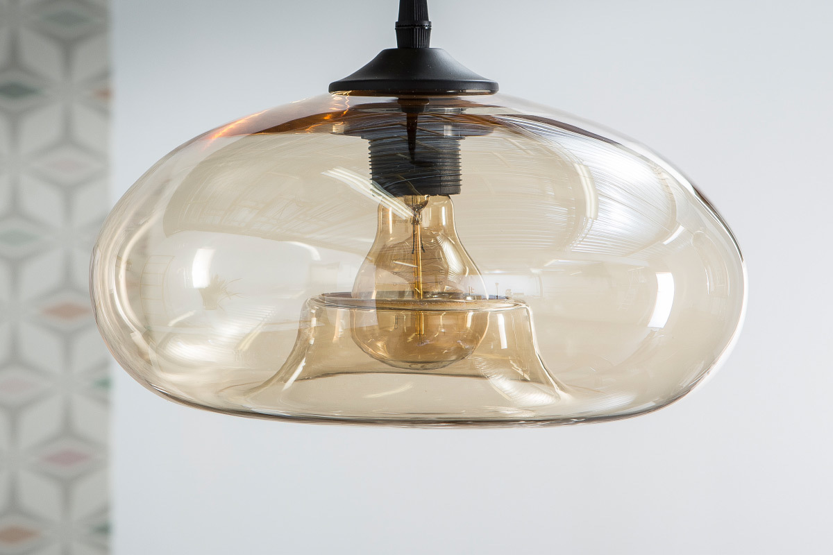 Lmpara de techo cristal transparente ahumado MISTIC