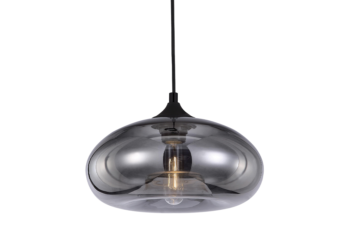 Lmpara de techo cristal transparente negro MISTIC