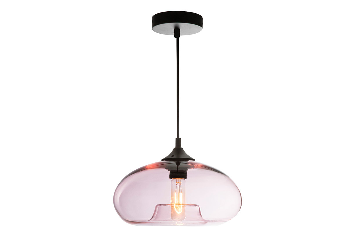 Lmpara de techo cristal transparente rosa MISTIC