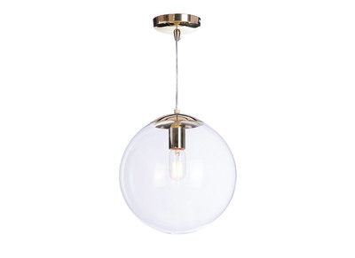 L&aacute;mpara de techo cristal transparente y lat&oacute;n GLOBUS