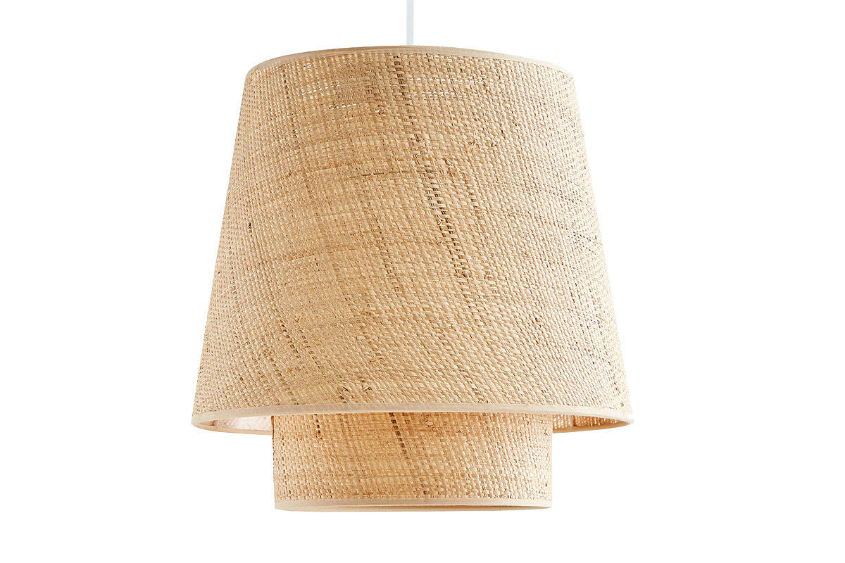 Lmpara de techo de diseo de rafia 40cm JUME