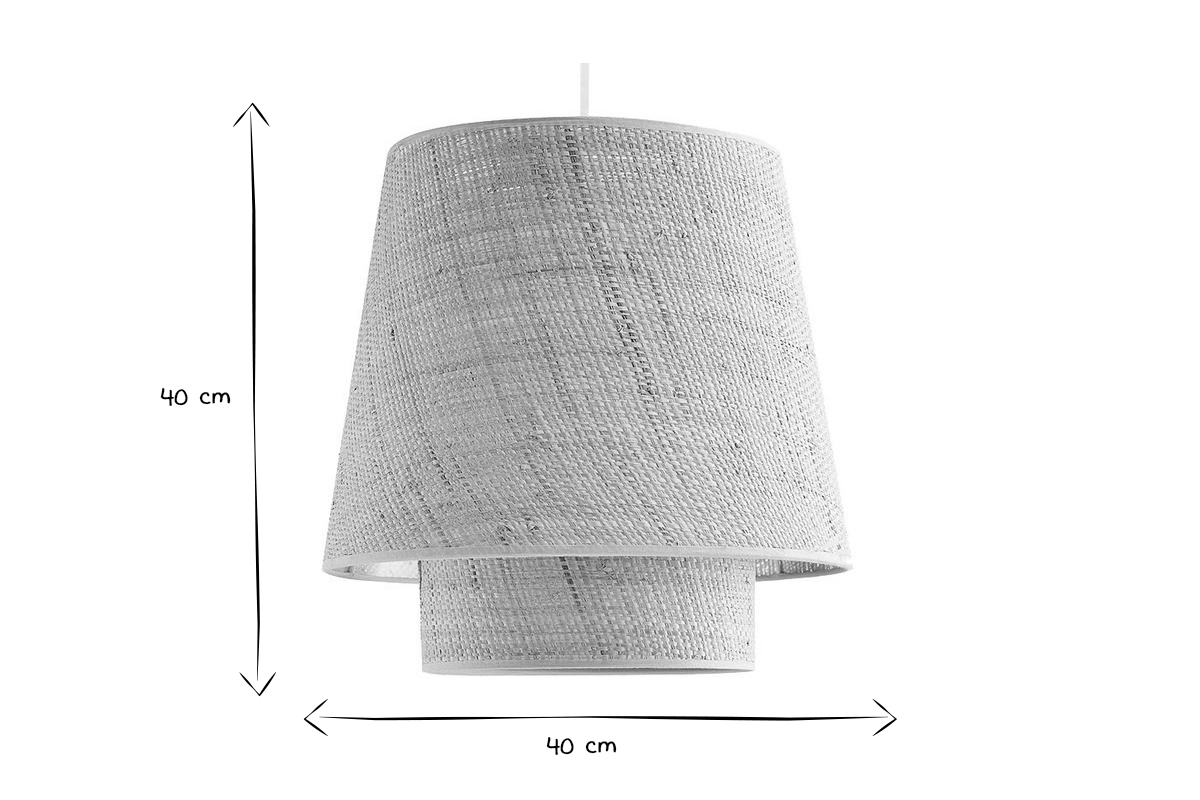 Lmpara de techo de diseo de rafia 40cm JUME
