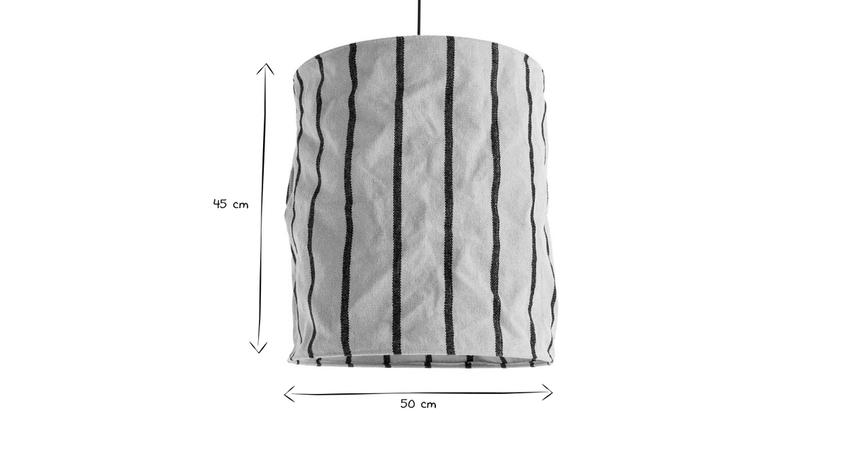 Lámpara de techo de lona de algodón panamá 50 cm de diám. FLEX