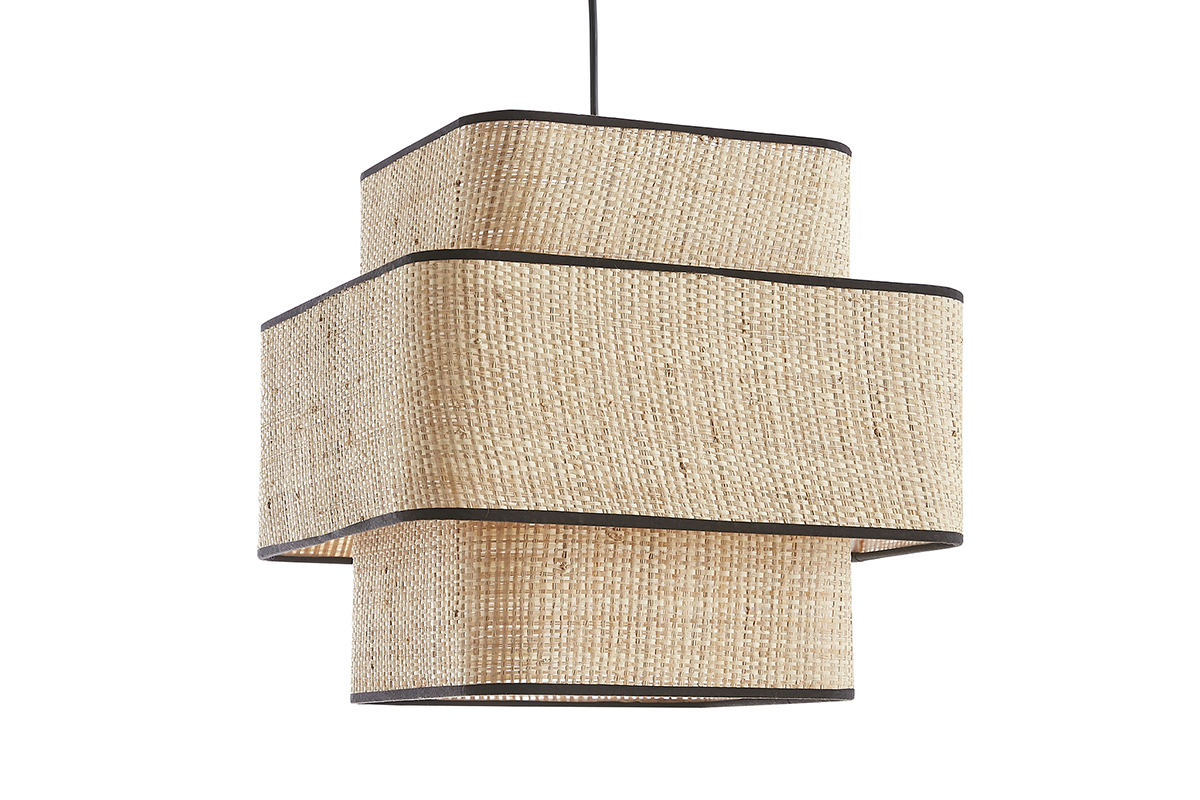 Lmpara de techo de rafia natural 35 cm TERA