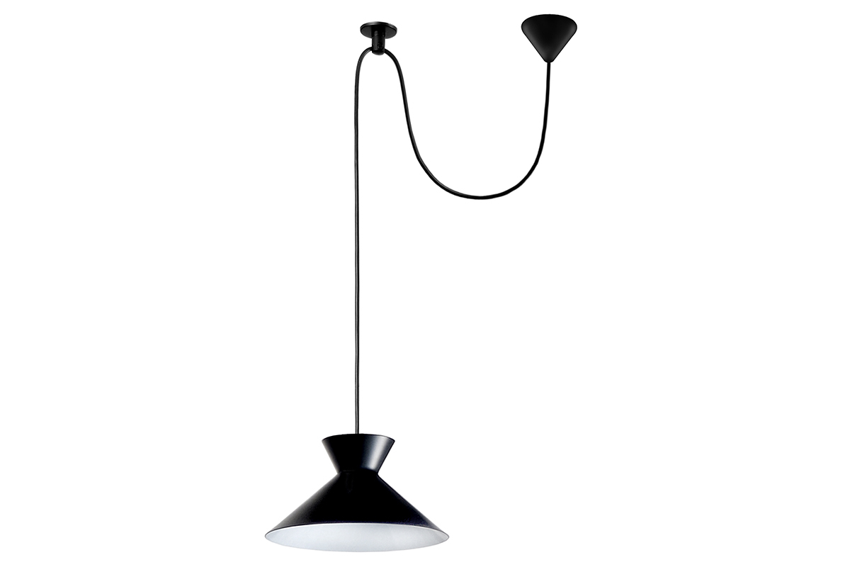 Lmpara de techo diseo metal negro LEEDS