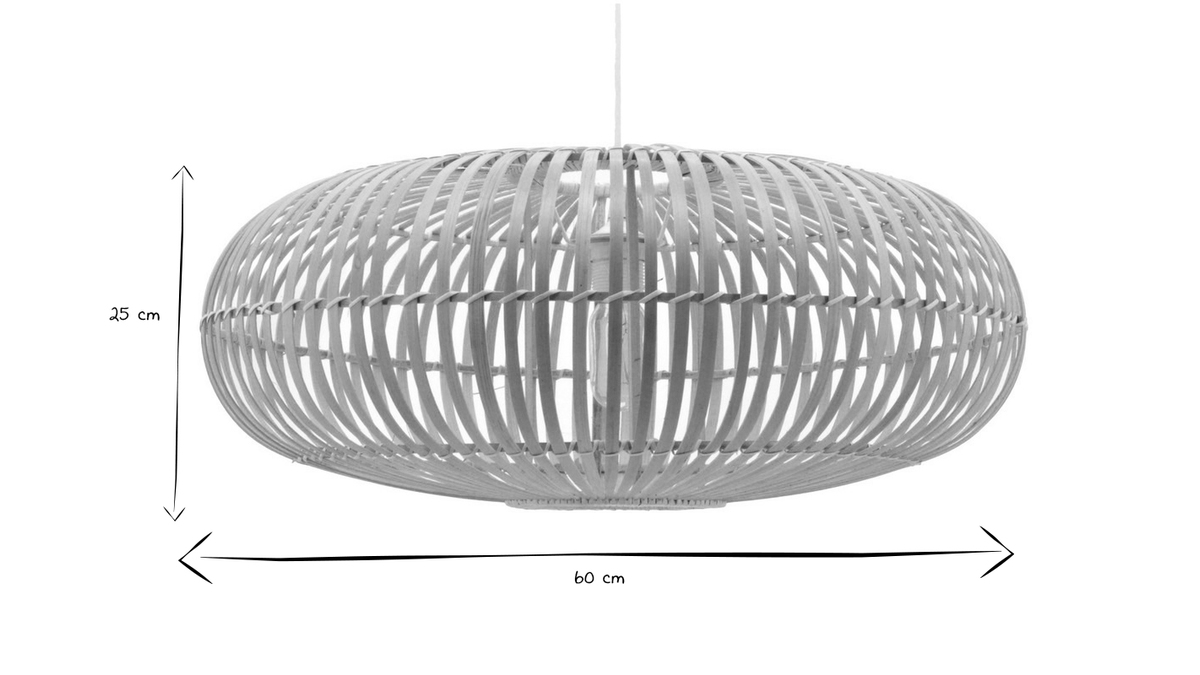 Lmpara de techo en bamb D60 cm KANA