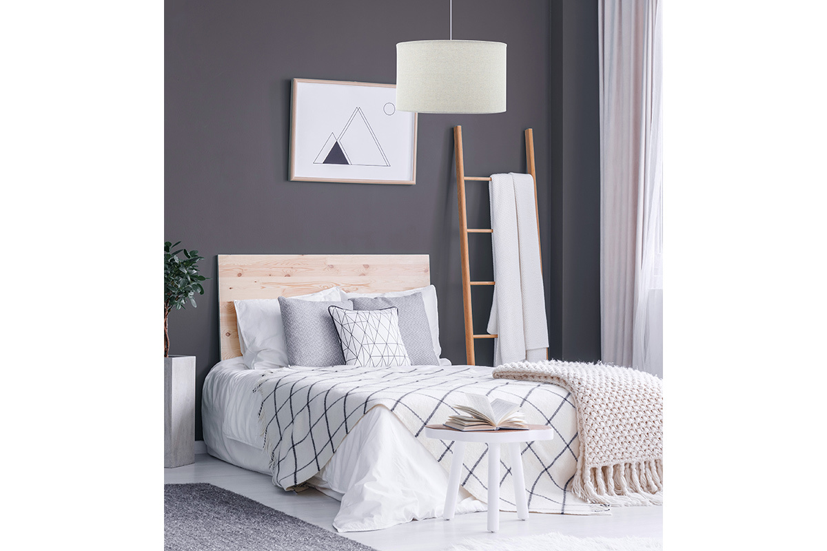 Lmpara de techo en yute gris D35 cm NIL