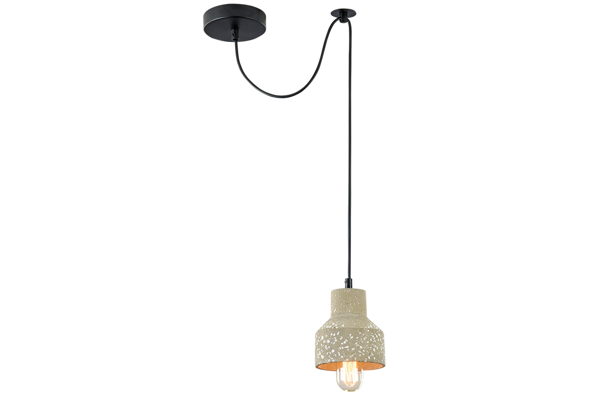 L�mpara de techo industrial cemento gris RAZZO