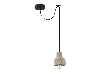 L&aacute;mpara de techo industrial cemento gris RAZZO