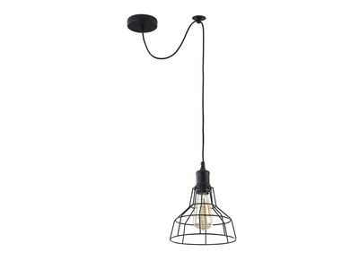 L&aacute;mpara de techo industrial metal negro TELA