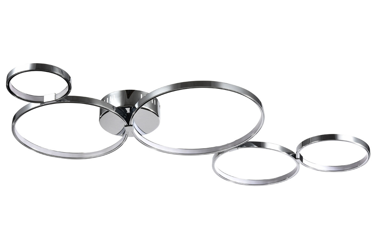 L�mpara de techo led moderna en metal cromado OLYMPIA