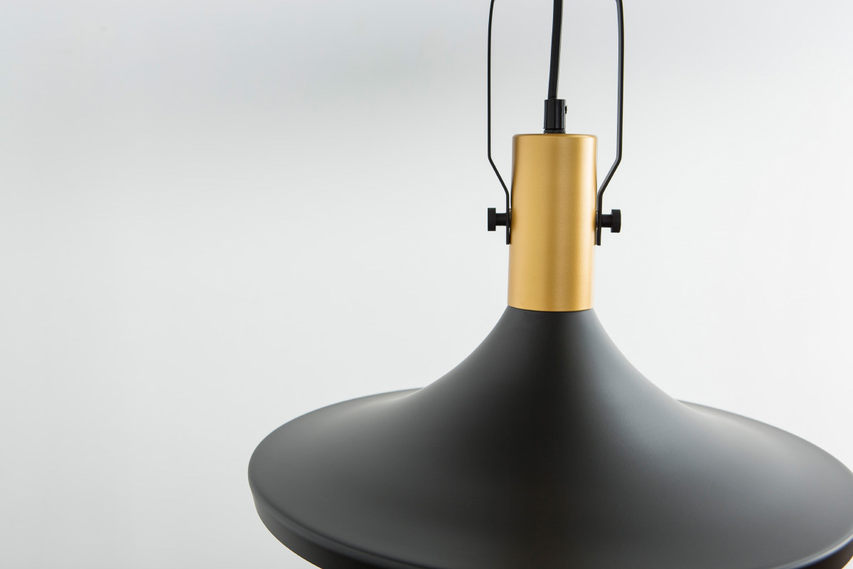 Lmpara de techo metal negro D36cm TUBAE