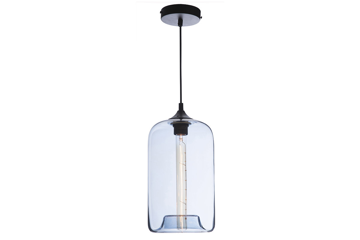Lmpara de techo moderna cristal transparente azul MILAN