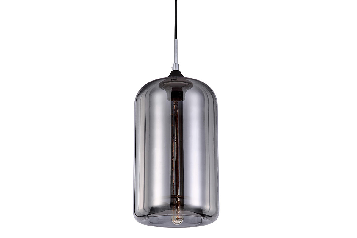 Lmpara de techo moderna cristal transparente negro MILAN