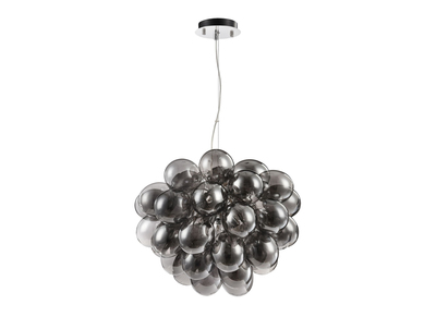 L&aacute;mpara de techo moderna en metal y cristal ahumado BALBO