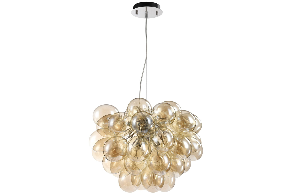 L�mpara de techo moderna en metal y cristal BALBO