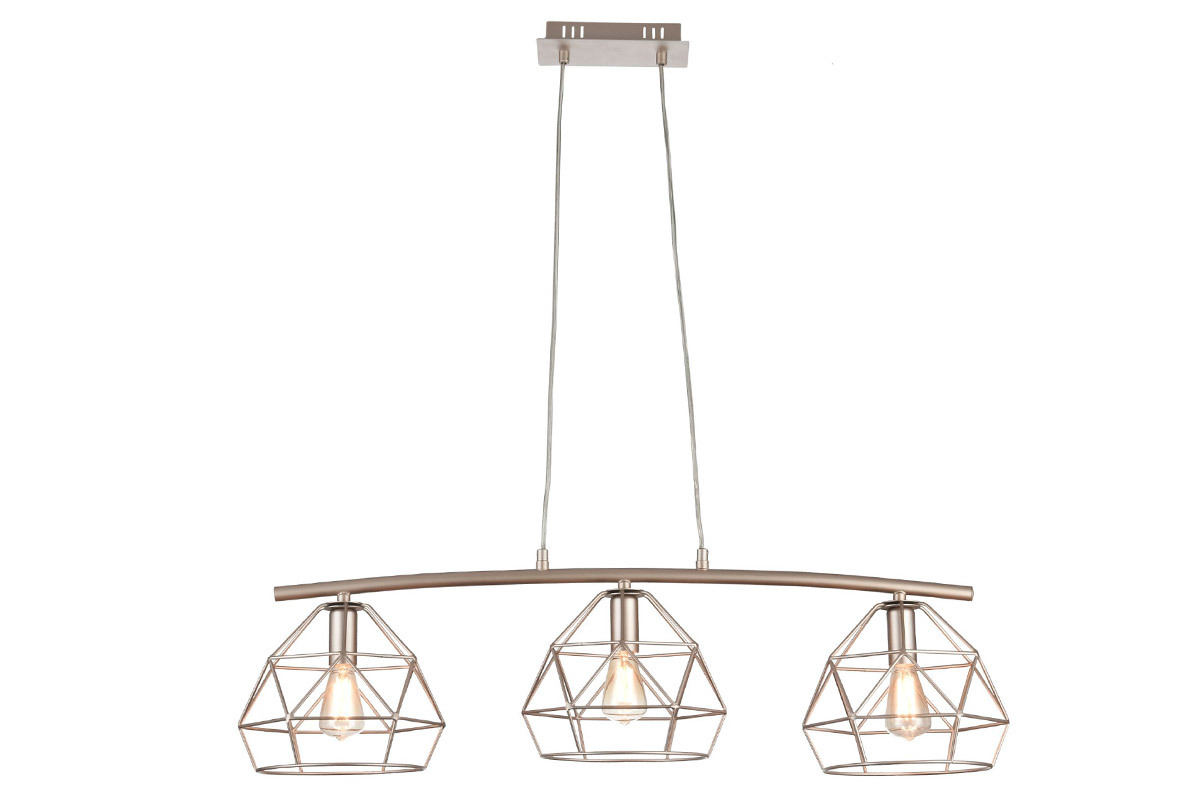 L�mpara de techo moderna metal beige 3 bombillas BALUNG