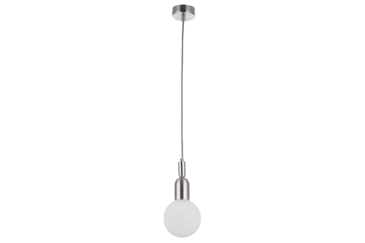 L�mpara de techo moderna metal cromado y globo cristal BULB