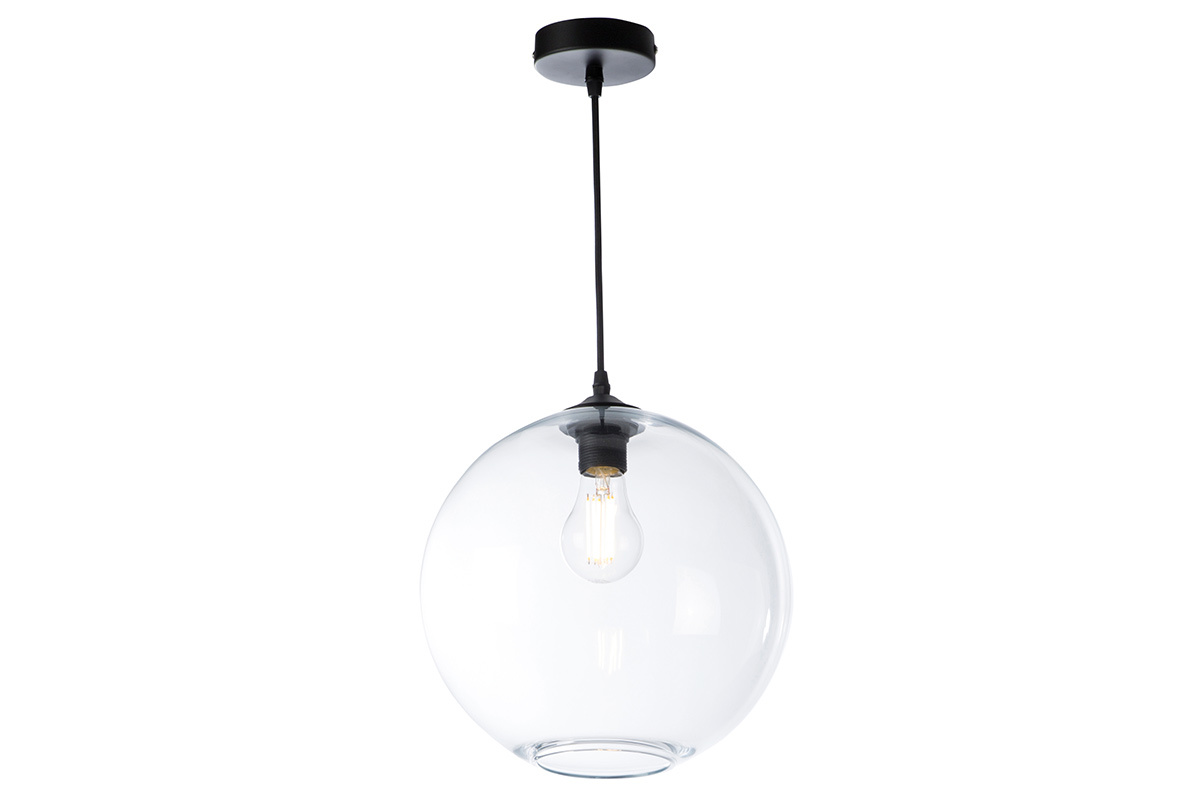 Lmpara de techo pantalla en cristal transparente D30 cm DUNA