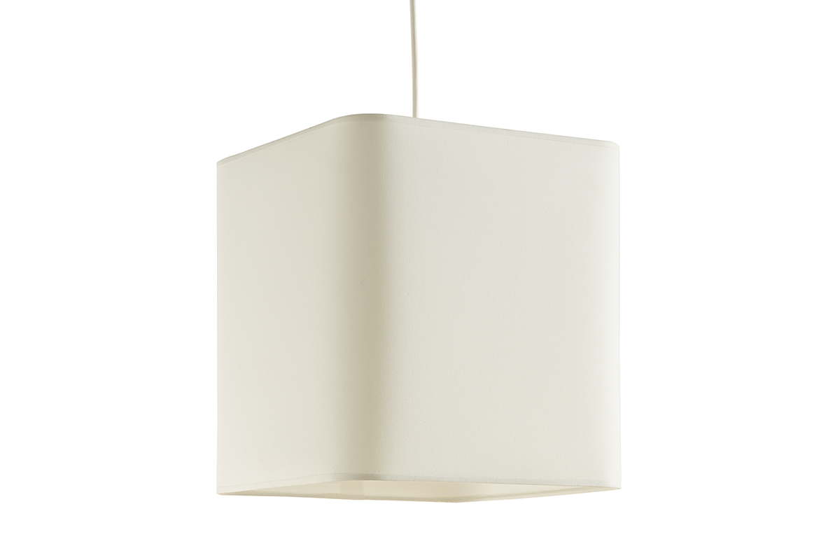 Lmpara de techo vintage cbica de algodn crudo 28 CUBO
