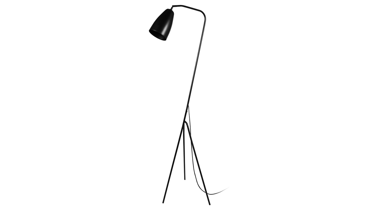 Lámpara diseño trípode acero negra FRIDAY