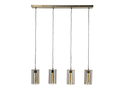 Lámpara industrial 4 bombillas en metal bronce CANOPY - Lámpara industrial 4 bombillas en metal bronce CANOPY