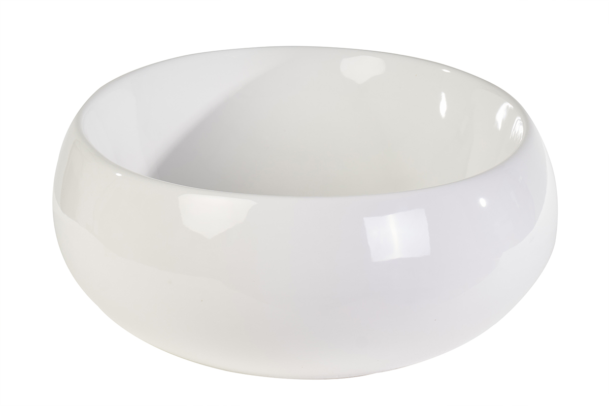 Lavabo ovalado de cer�mica blanca L60,5 cm GALEA