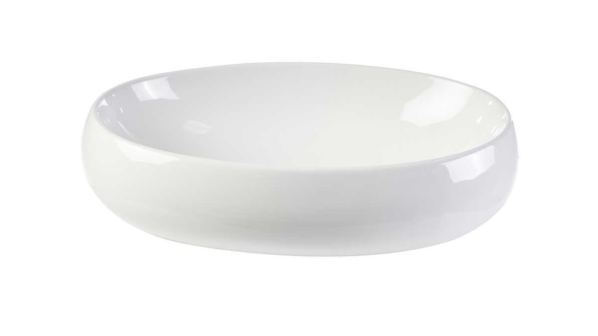 Lavabo ovalado de cer�mica blanca L60,5 cm GALEA