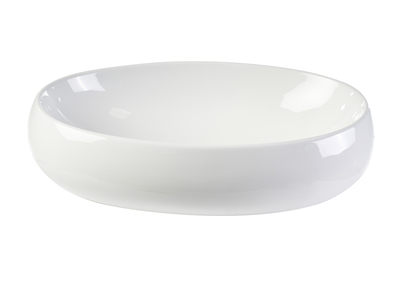 Lavabo ovalado de cer&aacute;mica blanca L60,5 cm GALEA