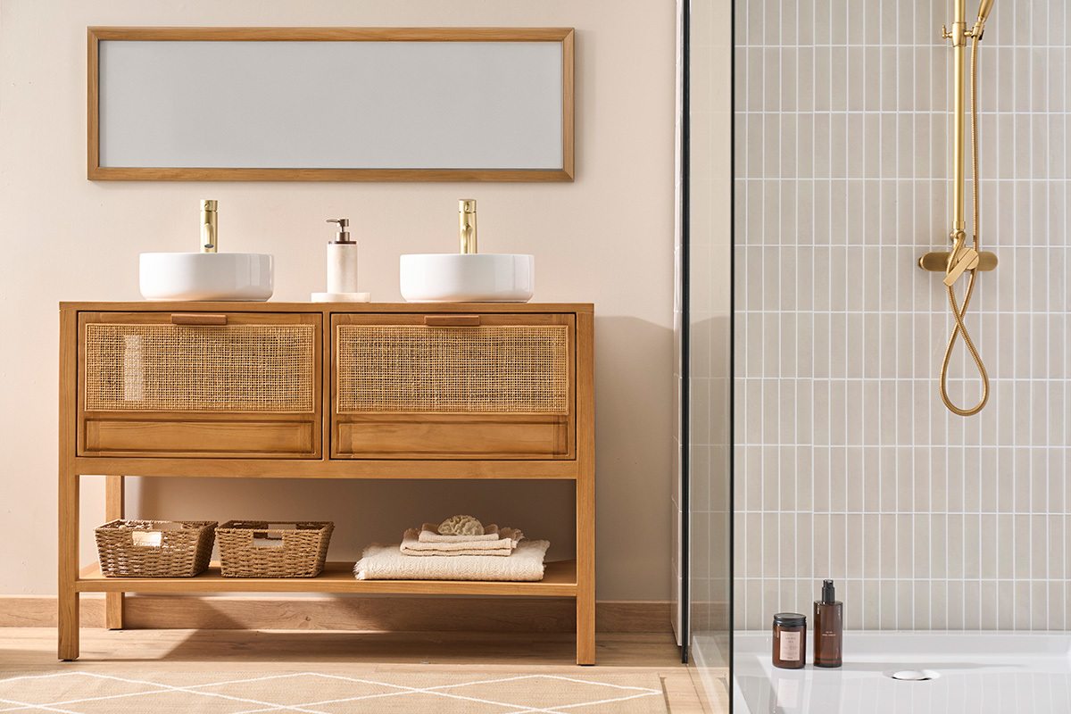 Lavabo redondo de cer�mica blanca D31 cm MARLI