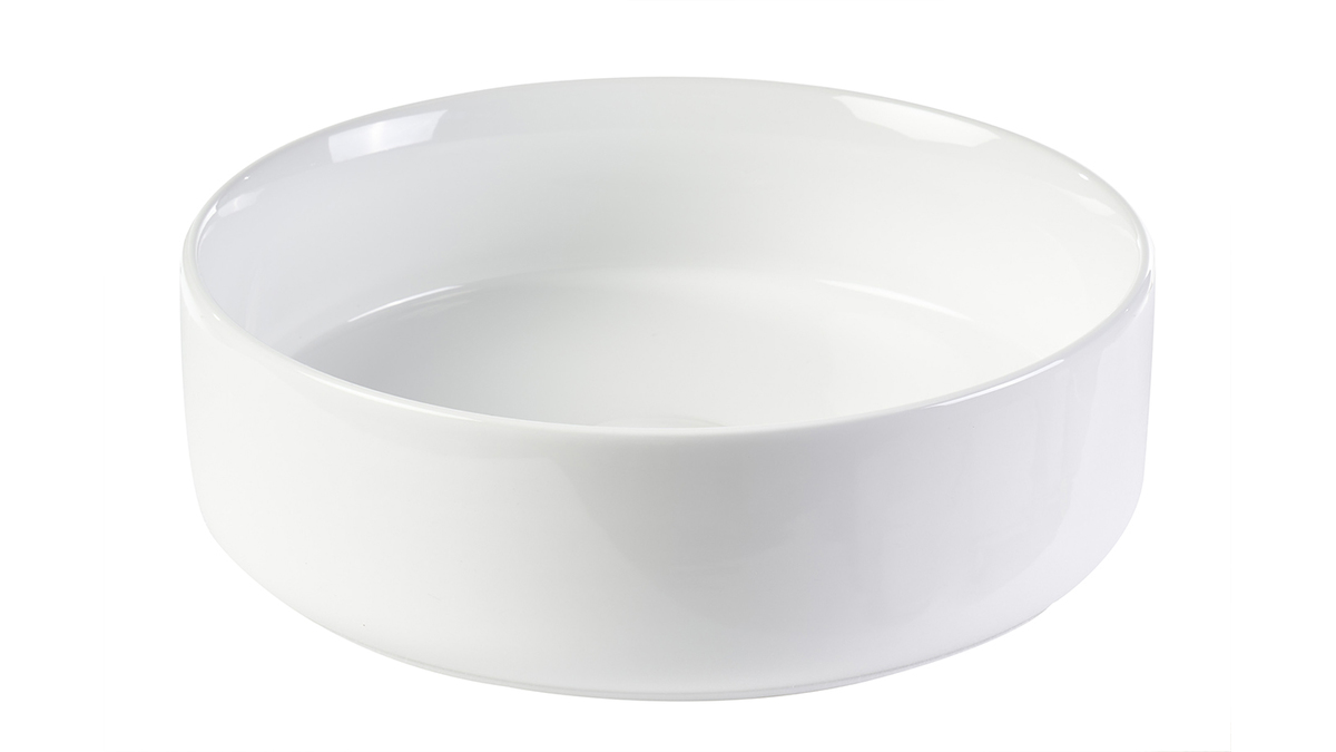 Lavabo redondo de cer�mica blanca D40.5 cm ISLA