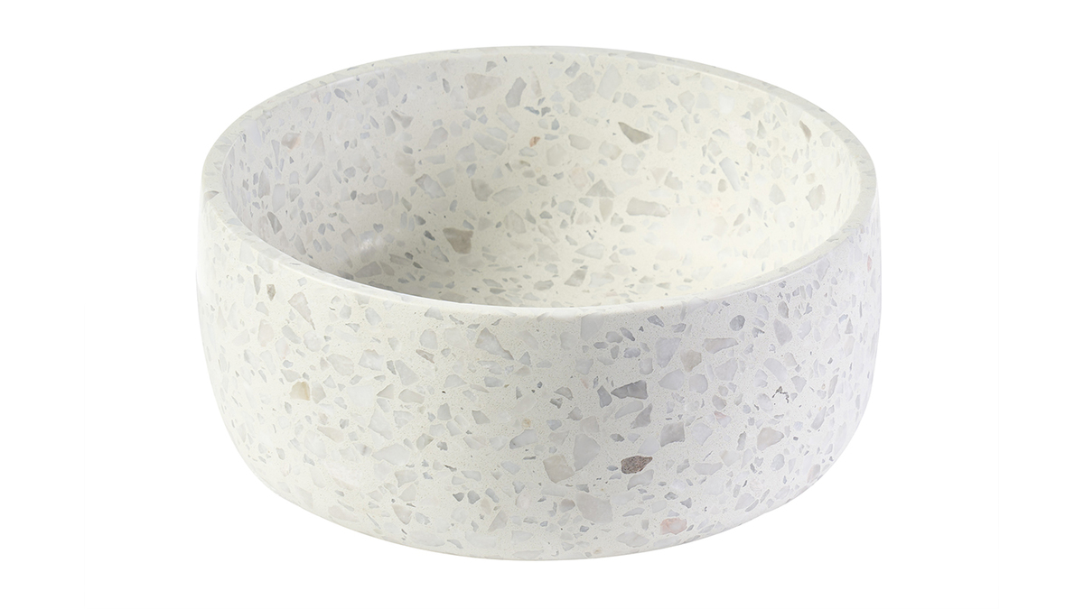 Lavabo redondo de terrazo gris D30 cm JOH