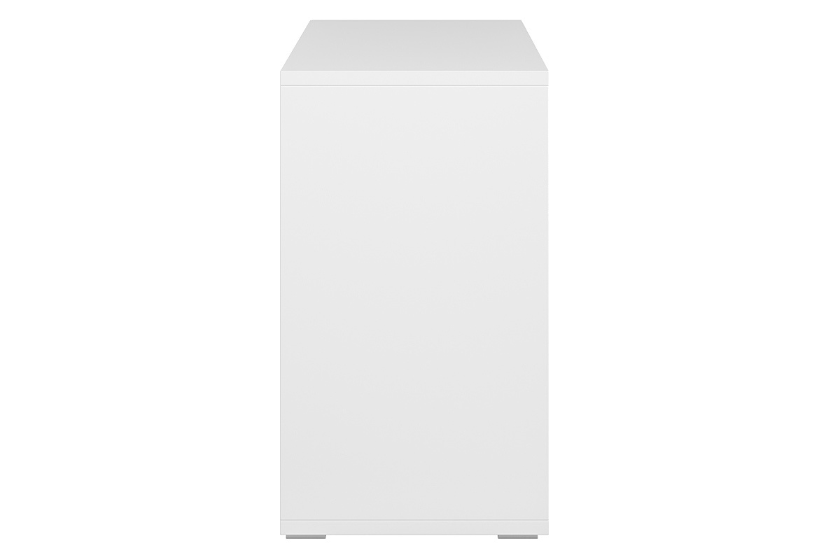Librera baja de madera blanca 140 cm EPURE