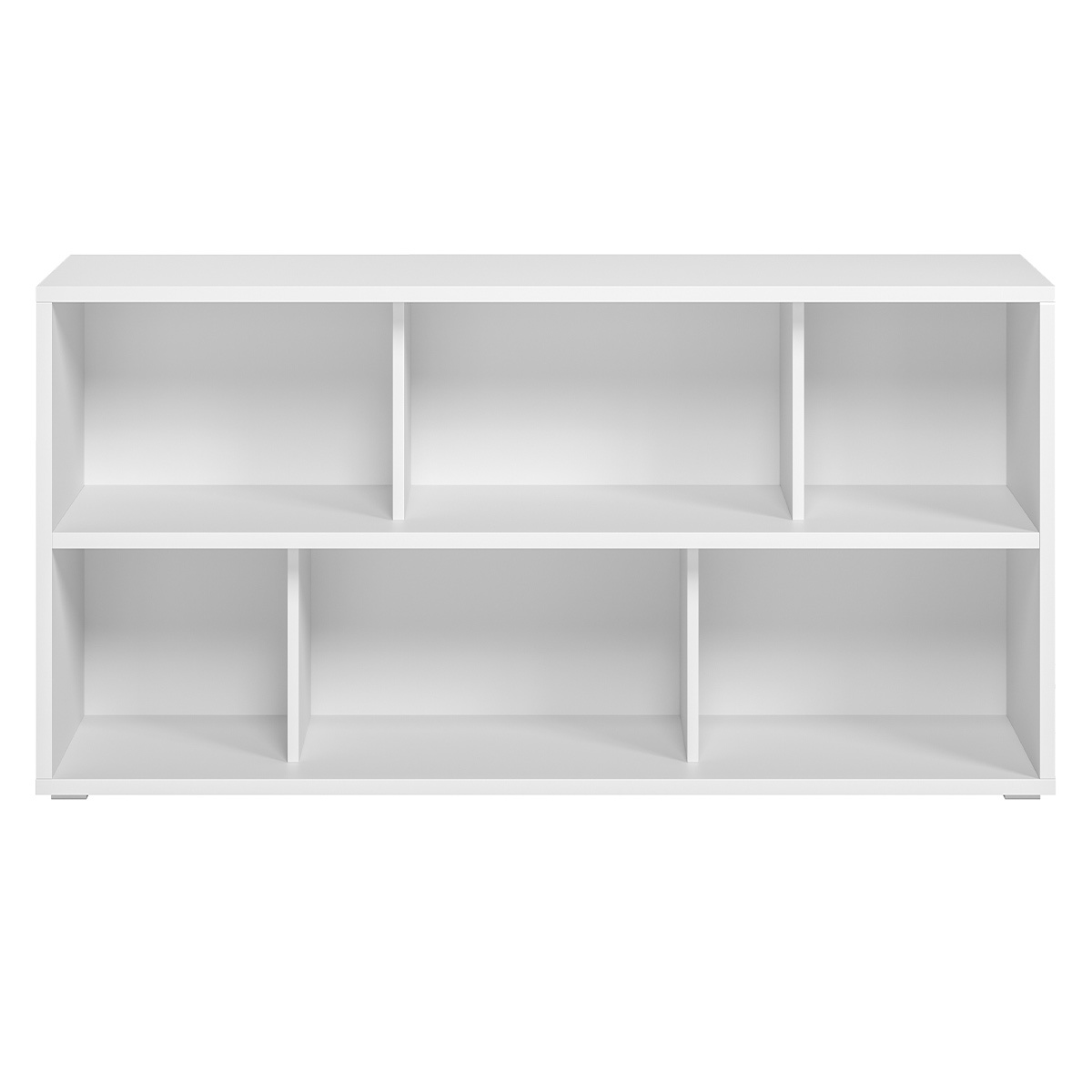 Librería baja de madera blanca 140 cm EPURE