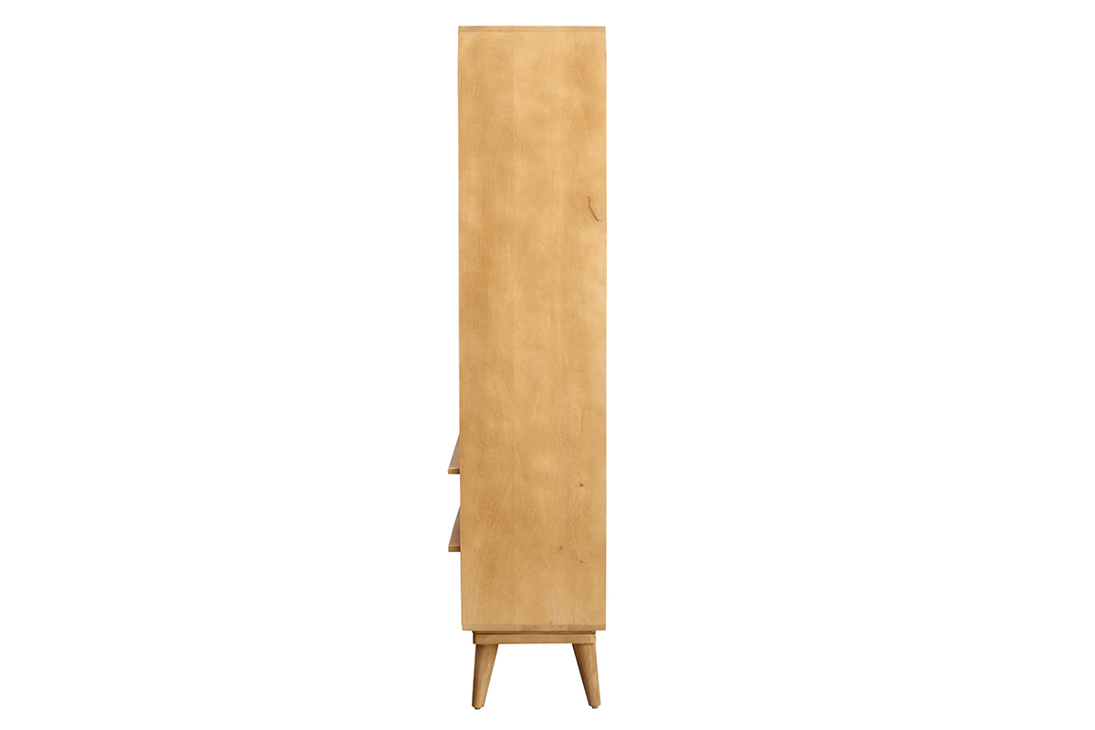 Librera tnica de madera maciza de mango tallada KAFFIR
